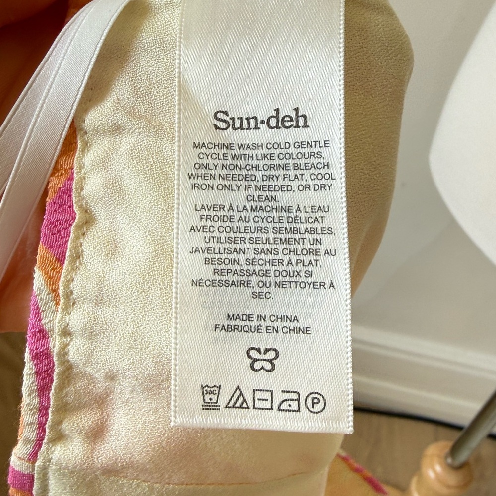 Aritzia Sunday Best Pink & Orange Swirl Mini Skirt – Size 4 - Picture 7 of 8